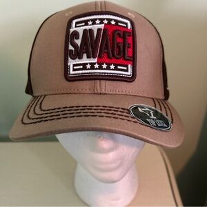 Savage Brown SnapBack Trucker Top Level Mesh Hat Men’s One Size Fits All